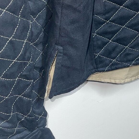 Equine Couture Natasha Black Micro Suede Quilted Stable Riding Jacket Sz XL - Picture 6 of 9